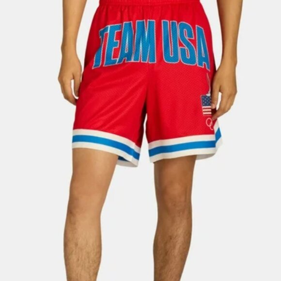 LOONEY TUNES Warner Bros. Bugs Bunny RED Team USA Basketball Shorts XL Vintage - Picture 1 of 8